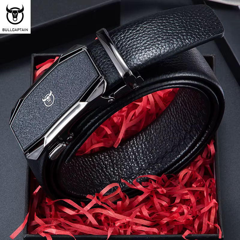 BULLCAPTAIN – ceinture en cuir à boucle automatique pour hommes
