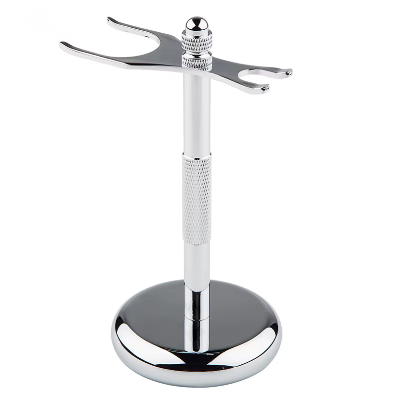 Support de rasoir pour homme en acier inoxydable, support pour brosse à raser, support pour rasoir de sécurité, support de rasoir 15 cm et brosse non incluses