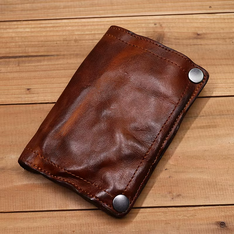 100% portefeuille en cuir véritable pour hommes Vintage froissé court à deux volets homme sac à main porte-carte de crédit avec fermeture éclair monnaie poche sac d'argent
