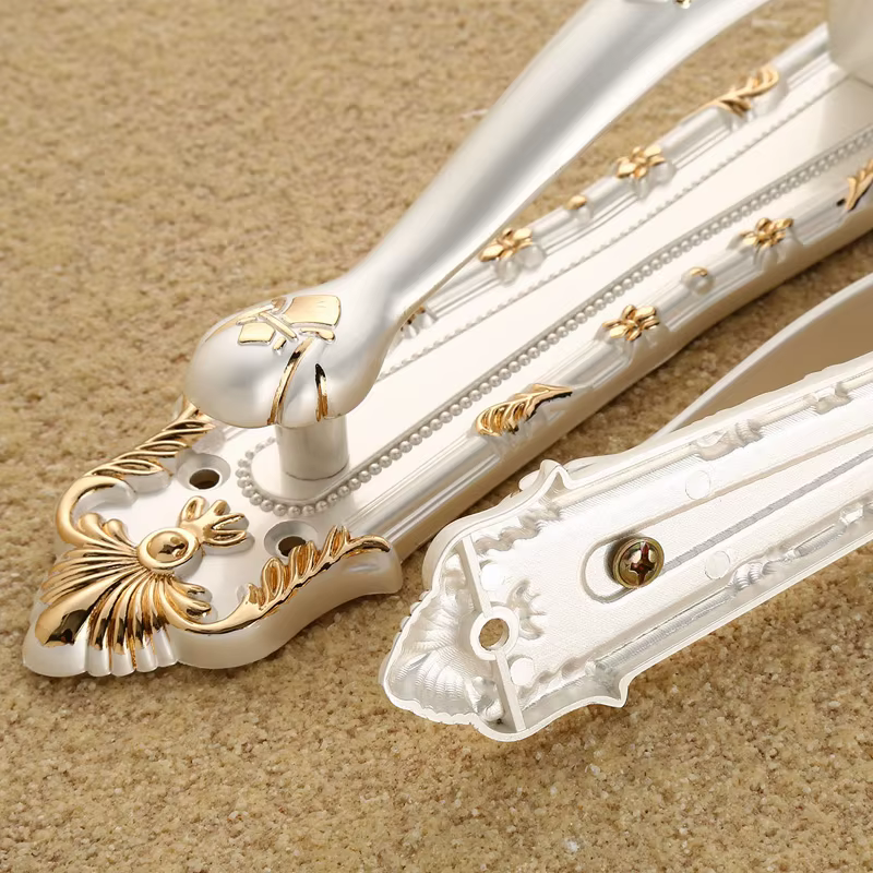Grande poignée de porte de haute qualité, boutons de tenue brillants classiques, armoire, meubles, nervure montée en surface