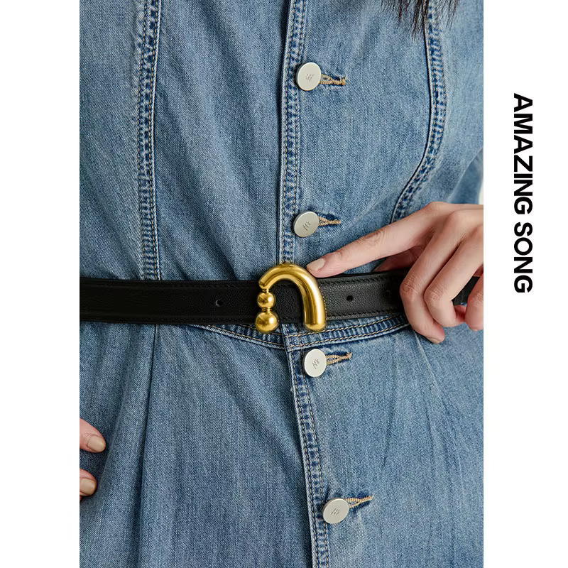 Ceinture en cuir véritable pour femmes
