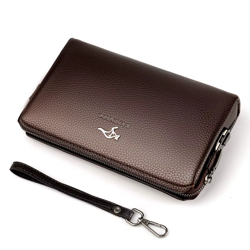 Marque de luxe hommes portefeuille en cuir Long
