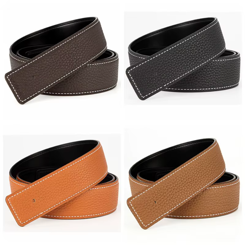 Ceinture de marque en cuir véritable pour homme