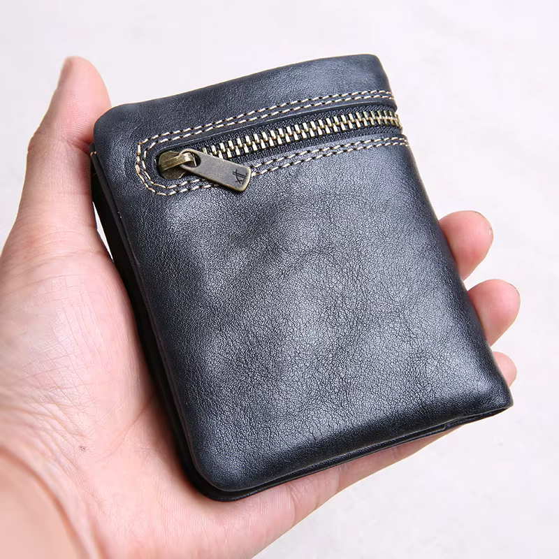 AETOO – portefeuille court en cuir pour hommes