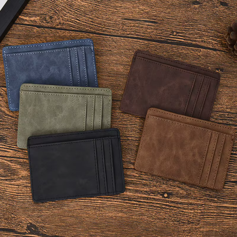 Hommes portefeuille mince porte-carte de crédit affaires mâle Portable Mini sac à main de voyage pour homme