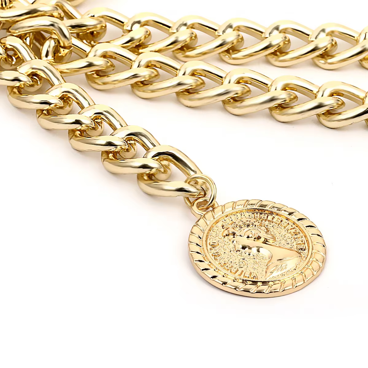 Gland or chaîne ceinture pour femmes robes marque de créateur de luxe Punk frange argent taille ceintures femme métal