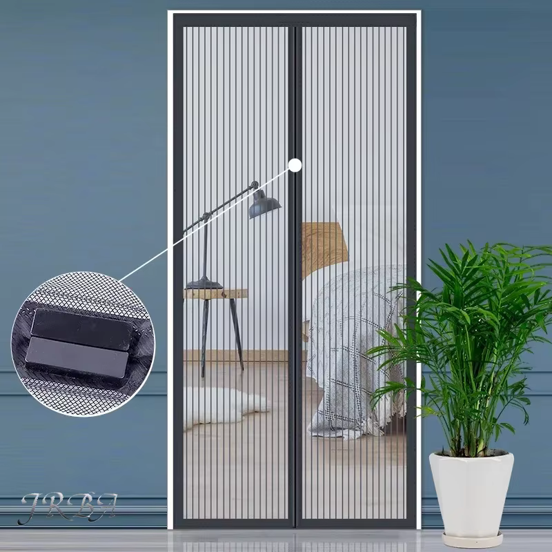 Moustiquaire de fenêtre, Moustiquaire en gaze pour fenêtre, Serrure de porte automatique, Rideau de ventilation domestique, Cache-moustiquaire magnétique