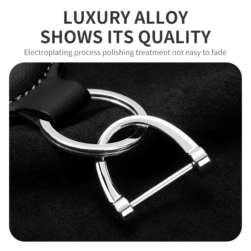 Porte-clés en cuir avec logo de voiture