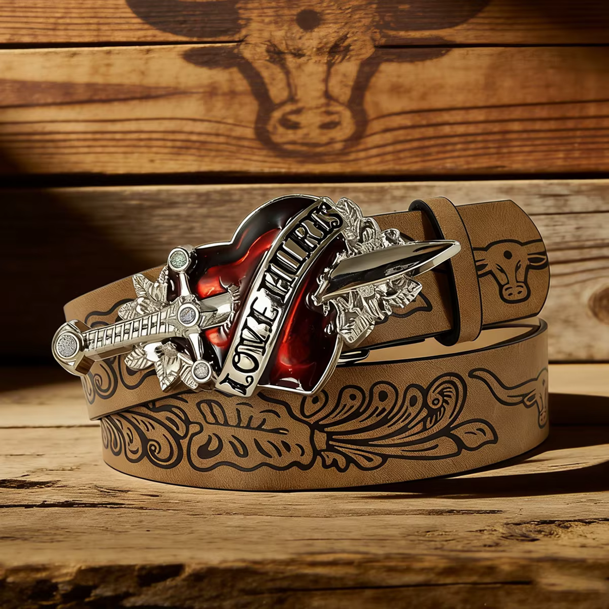 Ceinture en cuir haut de gamme pour homme