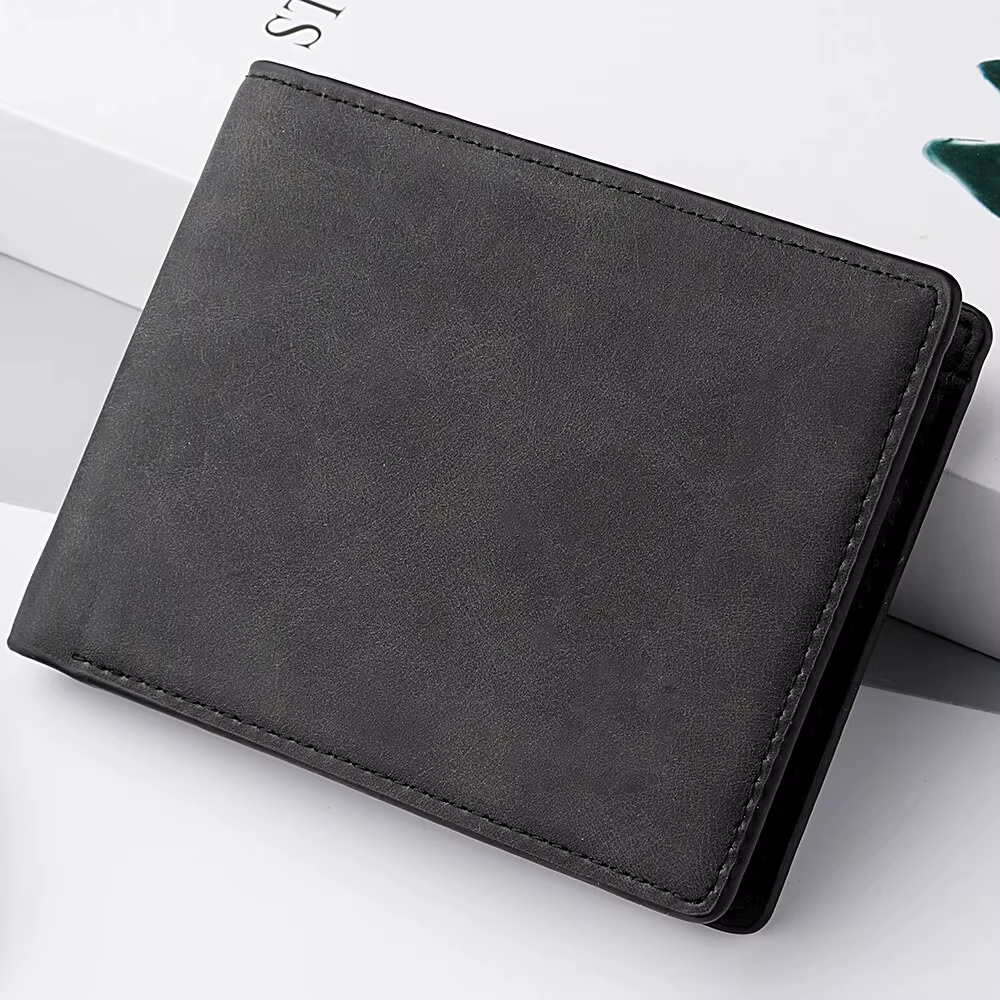 2023 Nouveau Portefeuille Hommes Court Dollar Clip Zipper Simple En Cuir Souple Léger