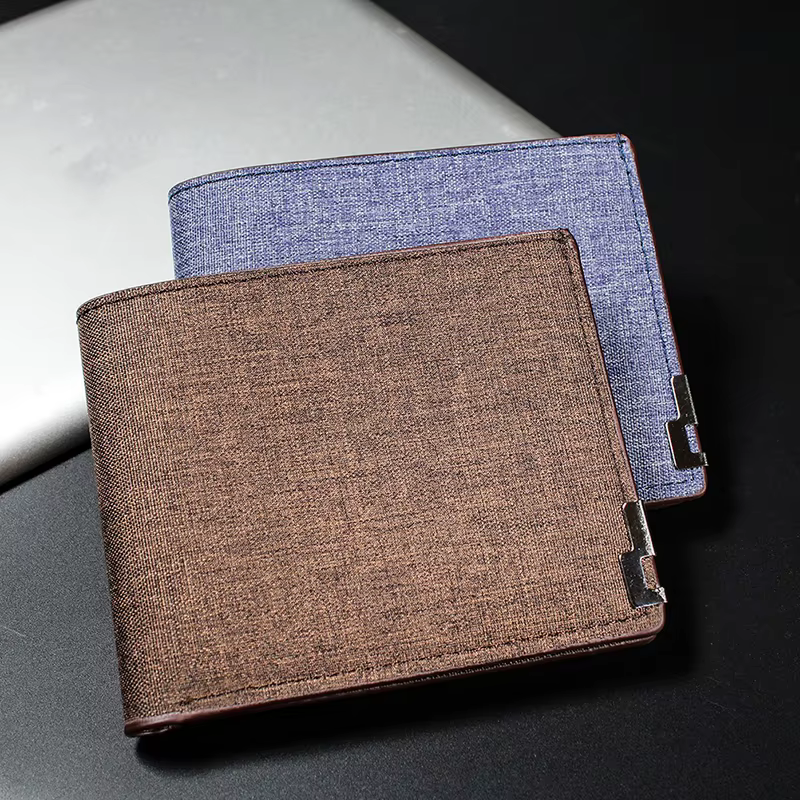 Portefeuille en denim pliable pour hommes et femmes