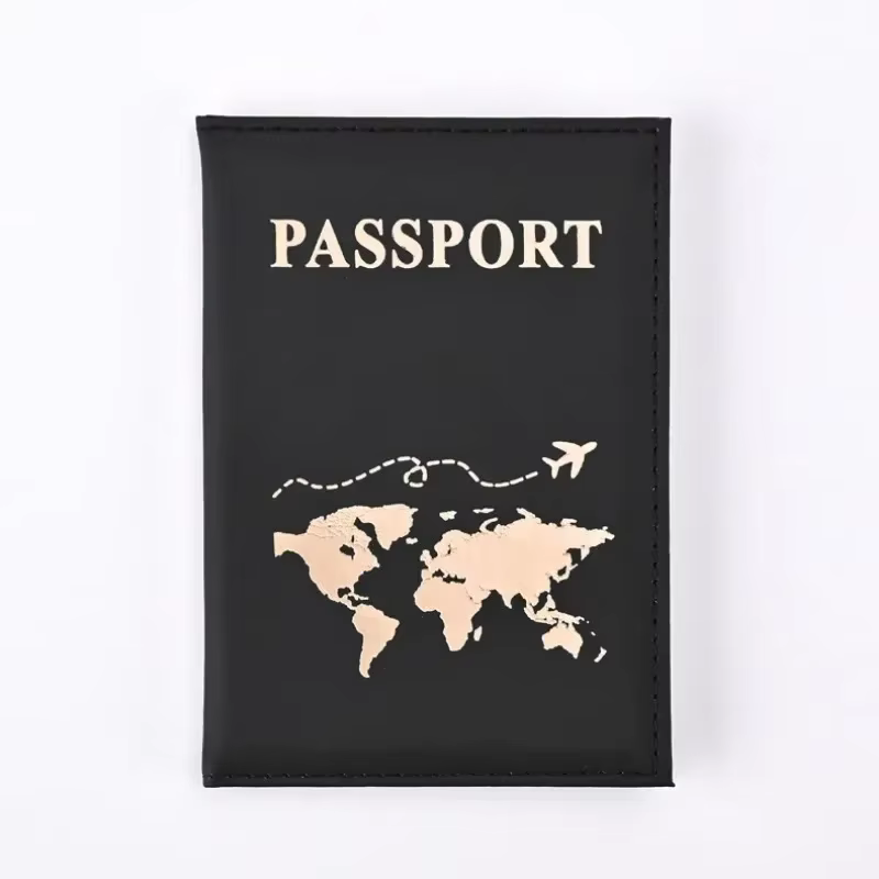 Porte-passeport avec lettre imprimée pour femmes et hommes