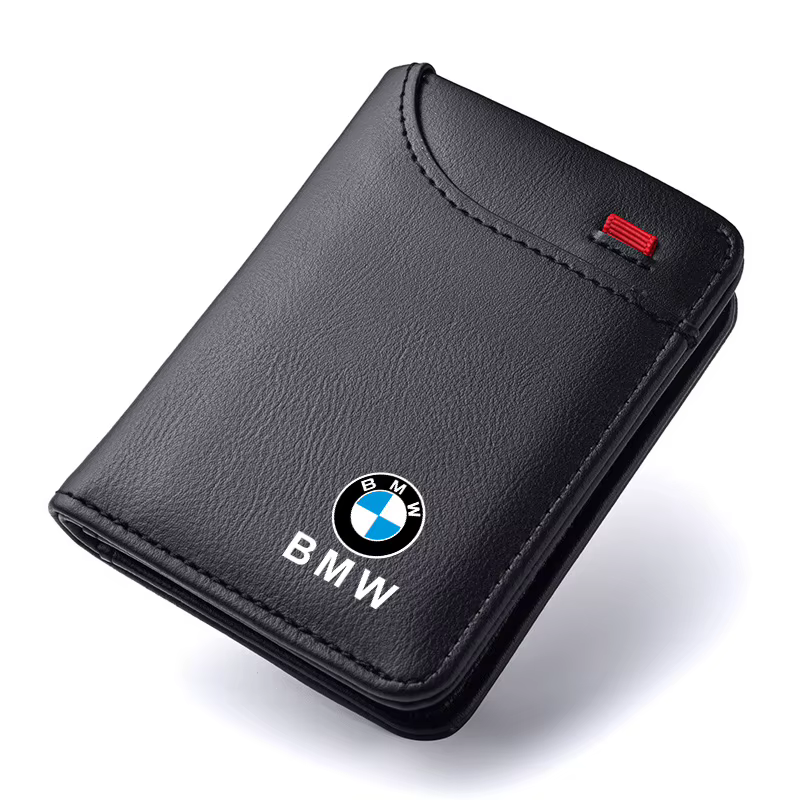 Portefeuille en cuir avec logo de voiture