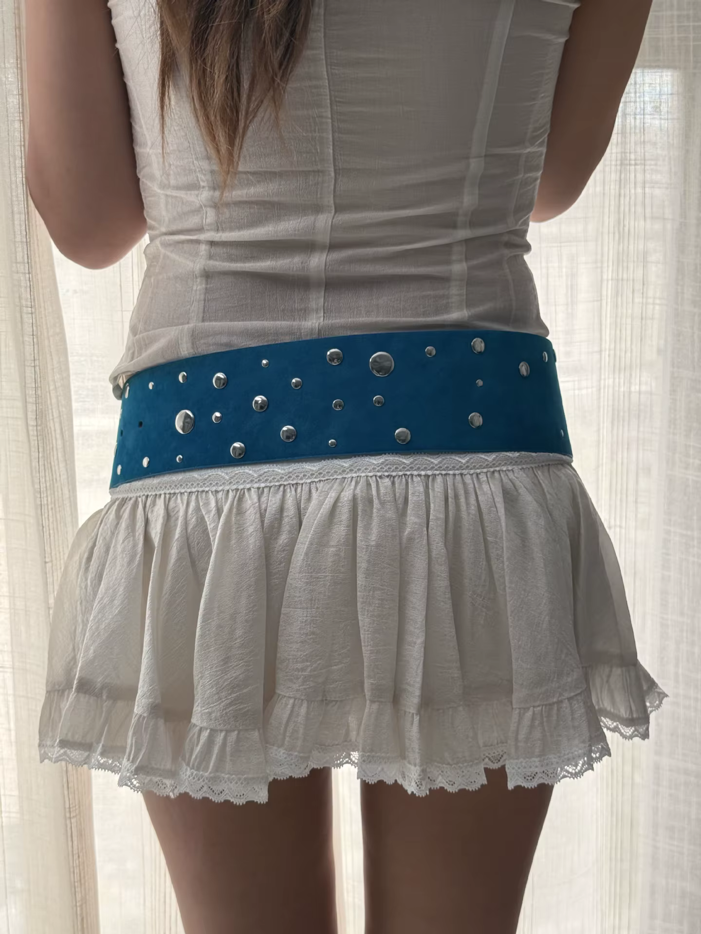 Ceinture cloutée Galaxy style rétro