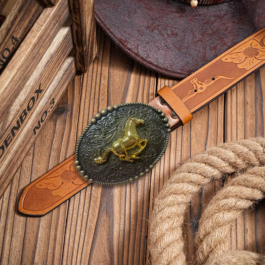 Ceinture en jean pour hommes occidentaux