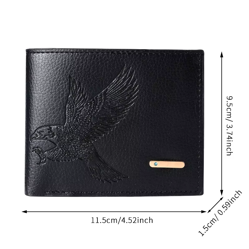 Portefeuille court en cuir souple pour hommes
