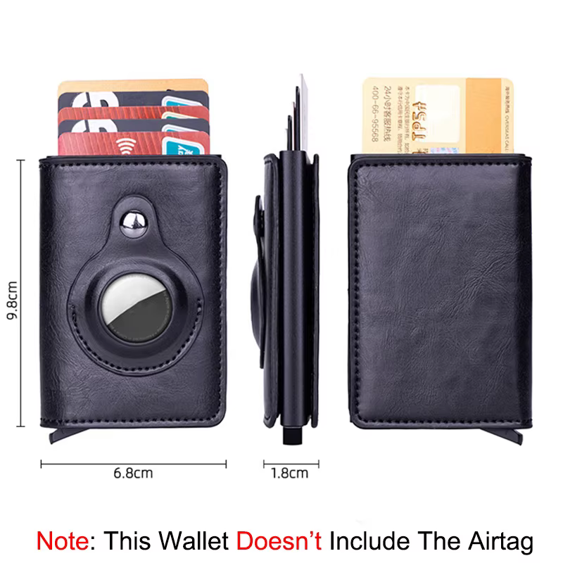 Hommes portefeuille pour Airtag porte-carte ID banque crédit