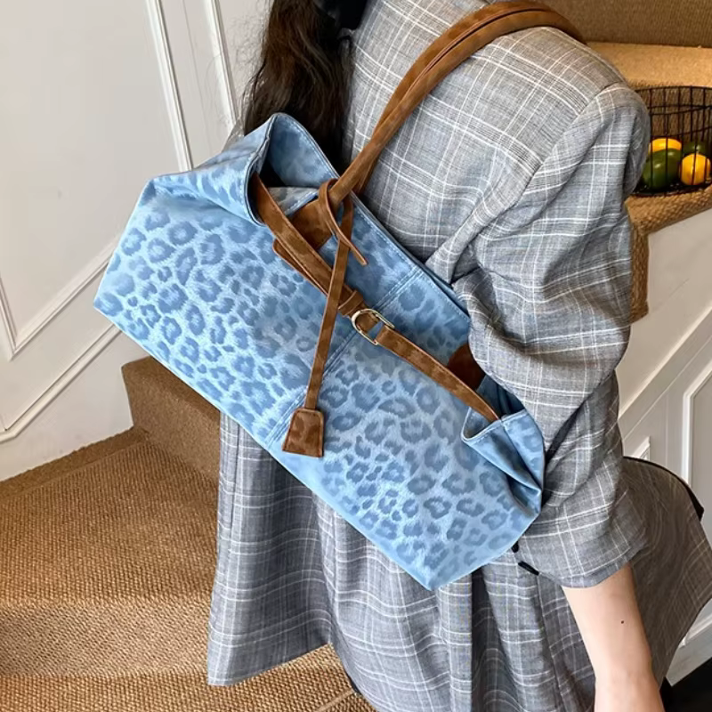 Sacs à bandoulière en cuir PU léopard pour femmes