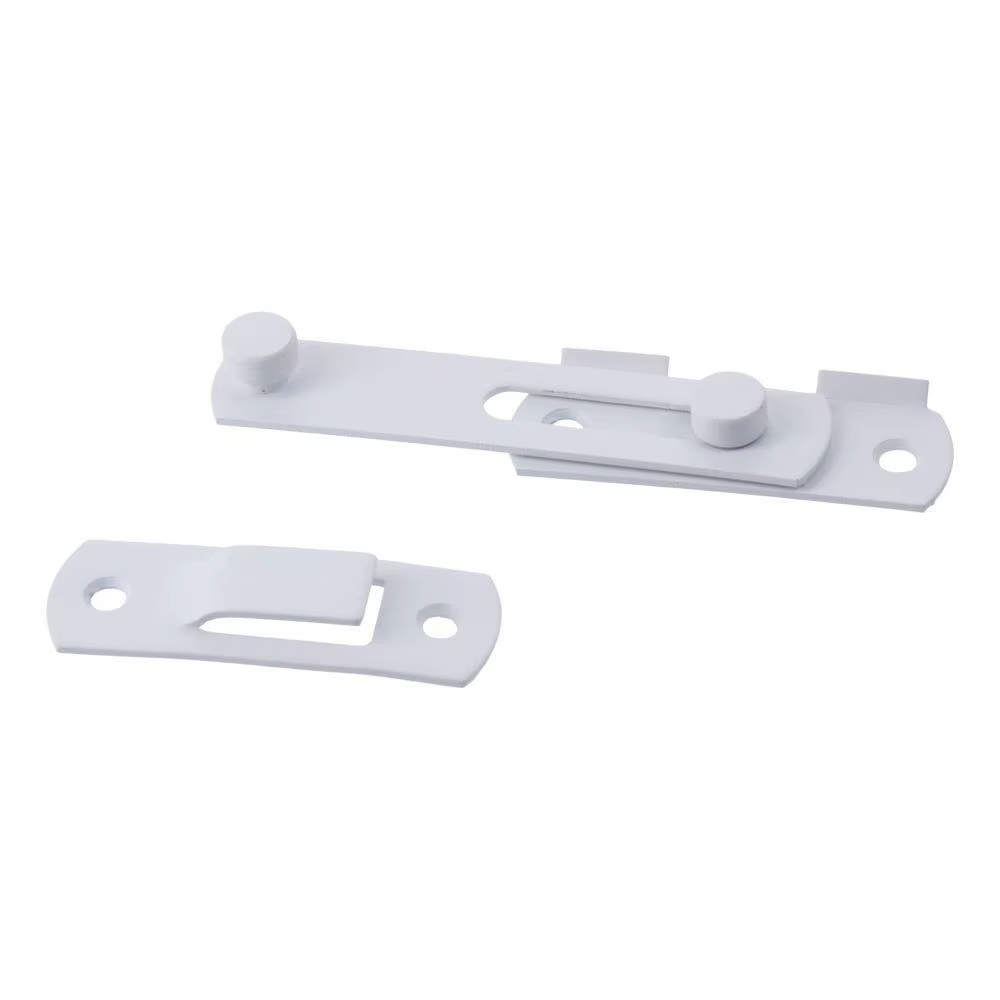 Loquet de porte universel en acier inoxydable blanc, loquet de verrouillage, loquet de flexion, porte de grange, 4 po