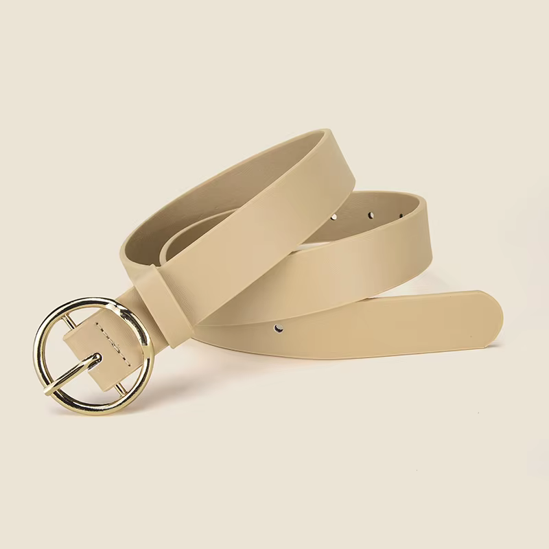 Ceinture à boucle ronde personnalisée pour femmes