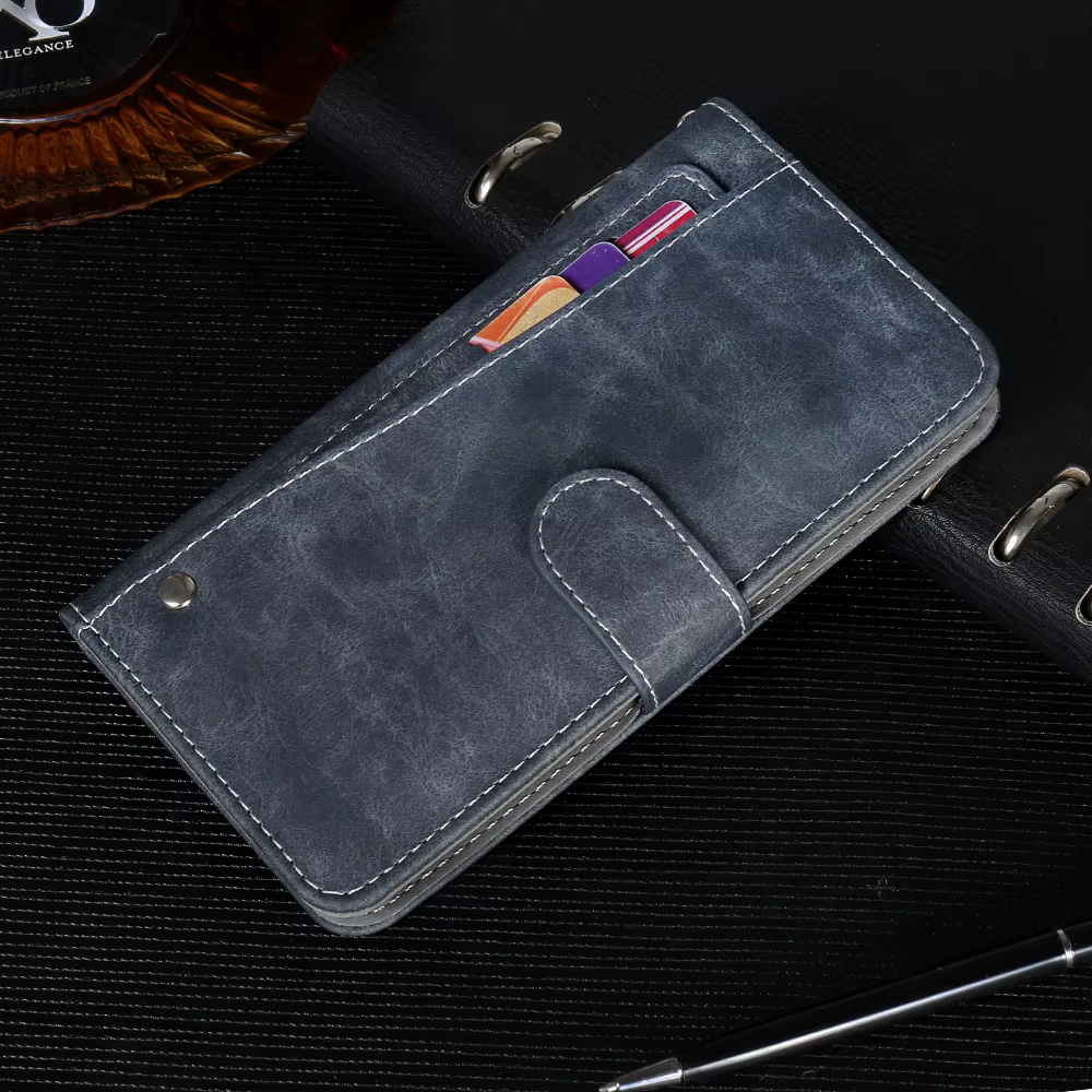 Portefeuille en cuir pour téléphone MyPhone N23 5G