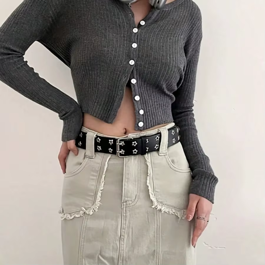 Ceinture ajourée de Style Punk pour femmes