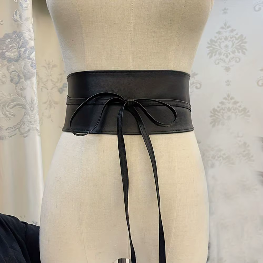 Ceinture en dentelle avec nœud pour femmes