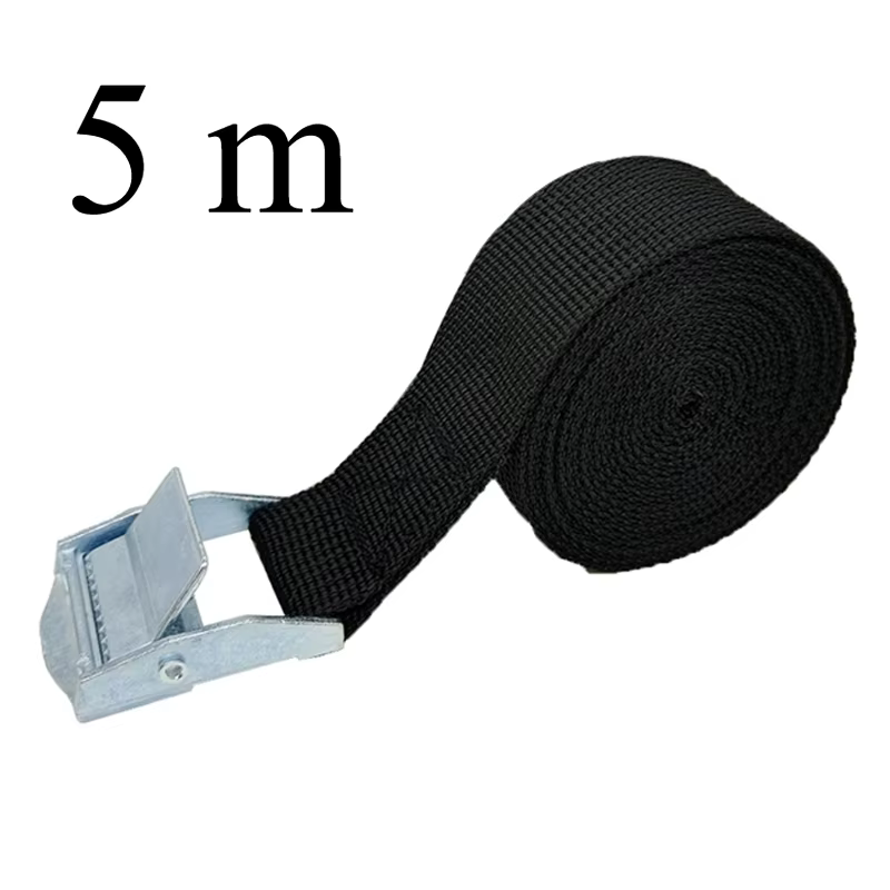 Sangles de chargement de 5M avec boucle, ceinture d'arrimage pour moto, voiture, vélo, corde de remorquage en métal, ceinture de fixation à cliquet solide pour sac à bagages