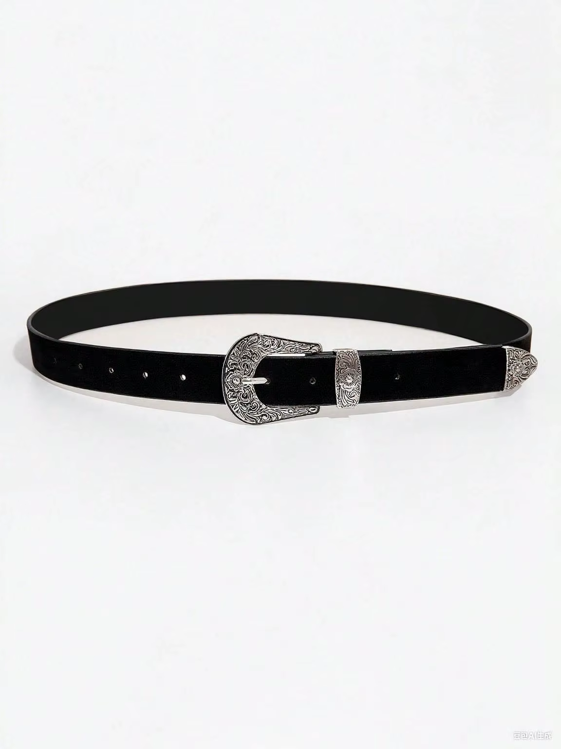 Ceinture en velours noir vintage pour femmes