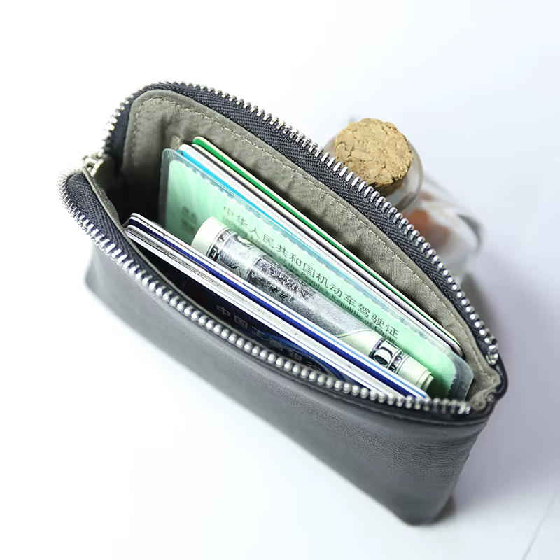 Mini portefeuilles en cuir véritable pour femmes et hommes, porte-monnaie Vintage, petit porte-monnaie, pochette pour cartes de crédit, sac d'argent