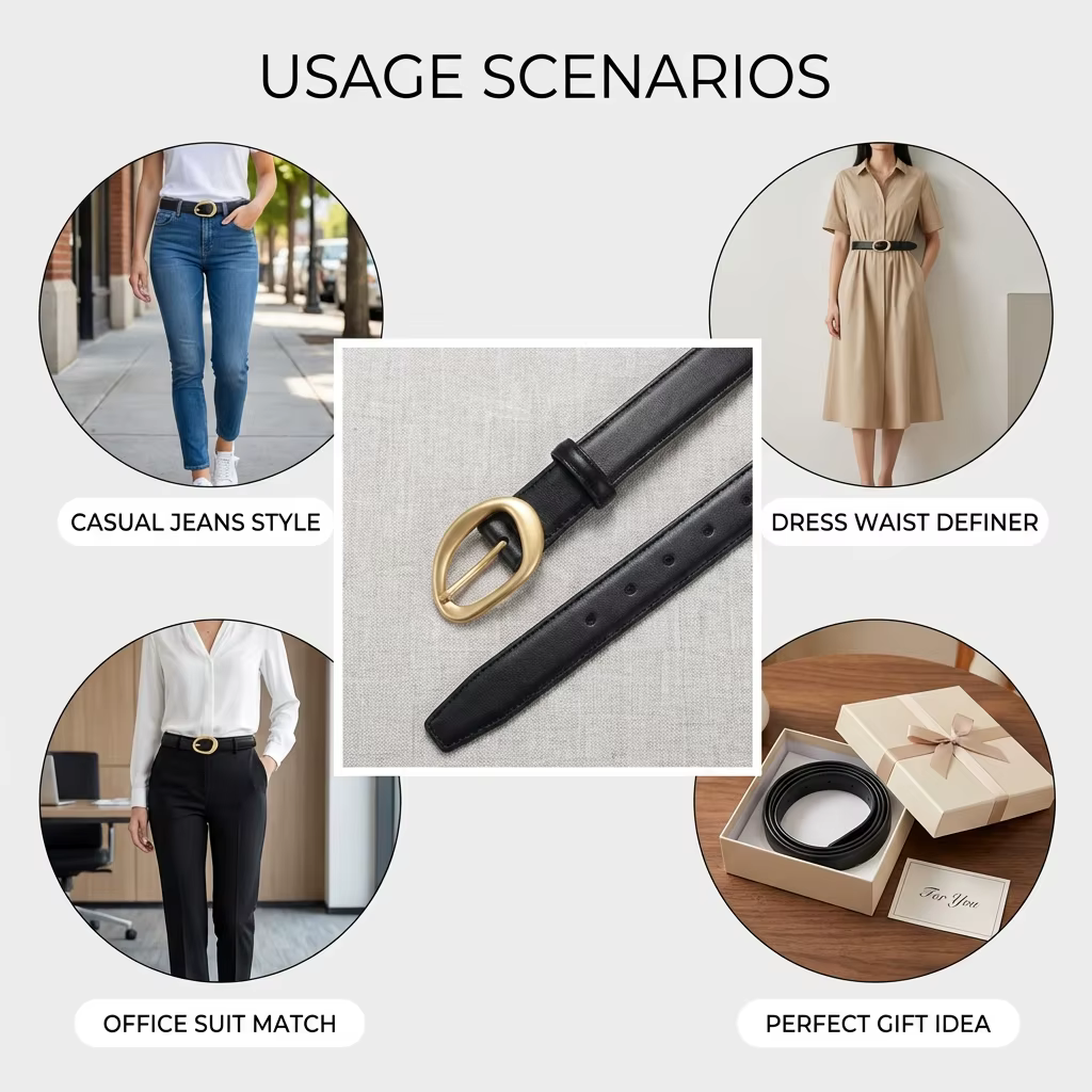 Ceinture classique à boucle pour femme