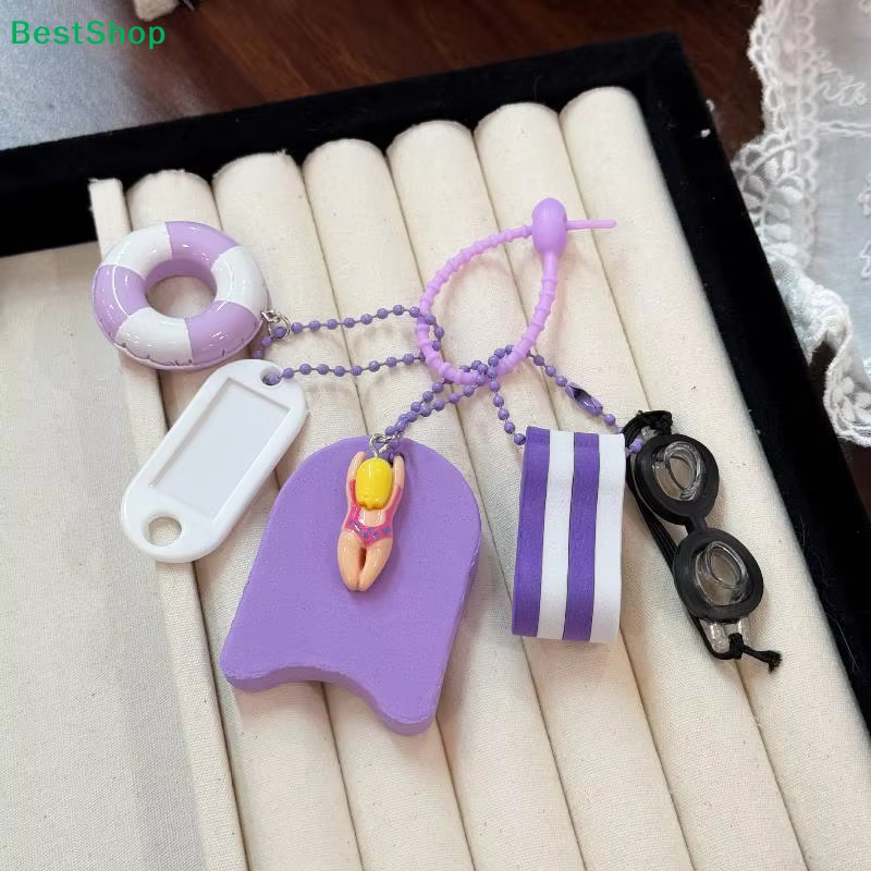 ✔ Porte-clés flottant, porte-clés violet flottant sur l'eau, porte-clés pour bateau, pour la pêche, la voile, le surf, la natation, les sports nautiques