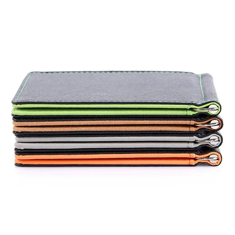 Portefeuille d'affaires pliable en cuir pour hommes