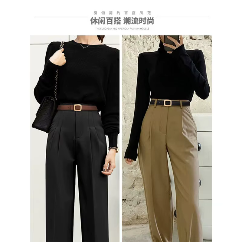 Ceinture en cuir pour femme avec décoration simple haut de gamme