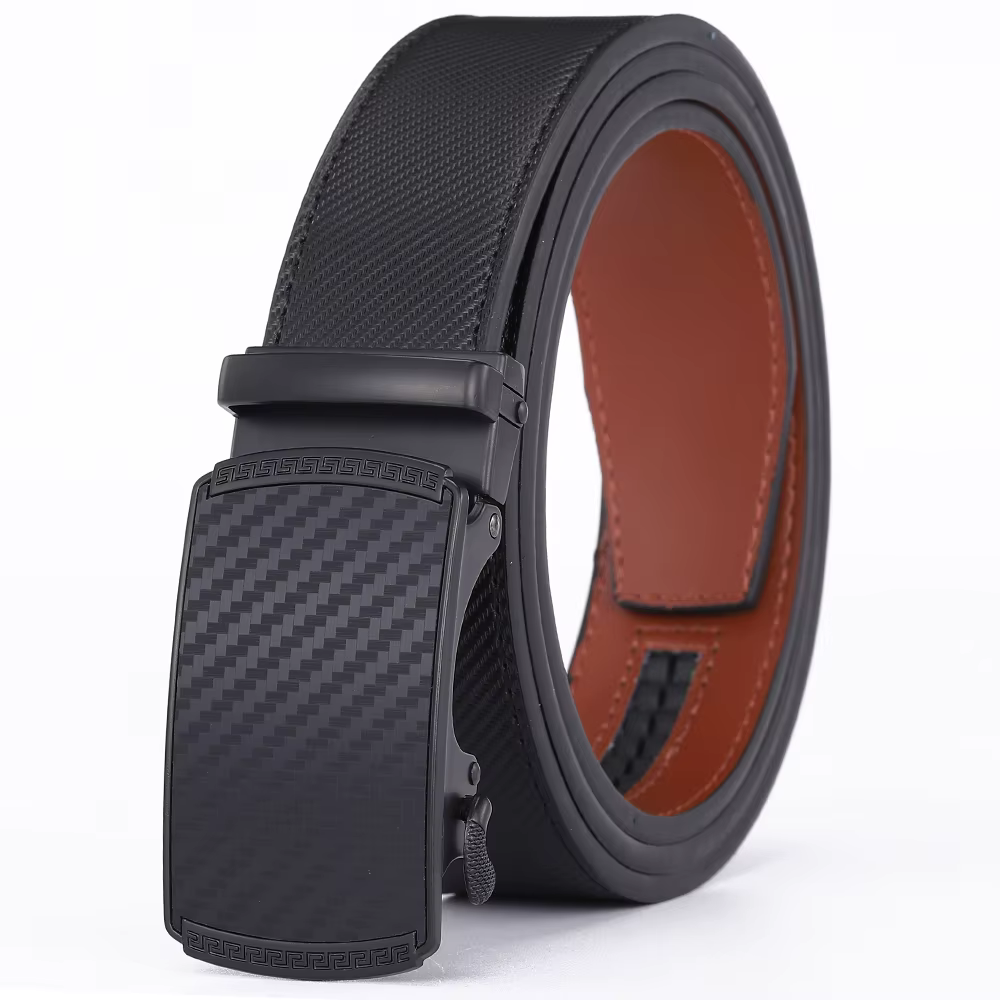 Hommes ceinture en cuir alliage boucle automatique mâle