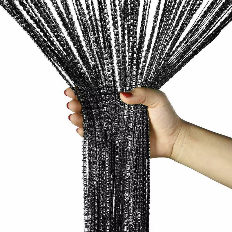 Rideau perlé pour porte et fenêtre, 100x200cm, chaîne, été, mouche, insecte, écran, pompon, panneau, décoration d'intérieur