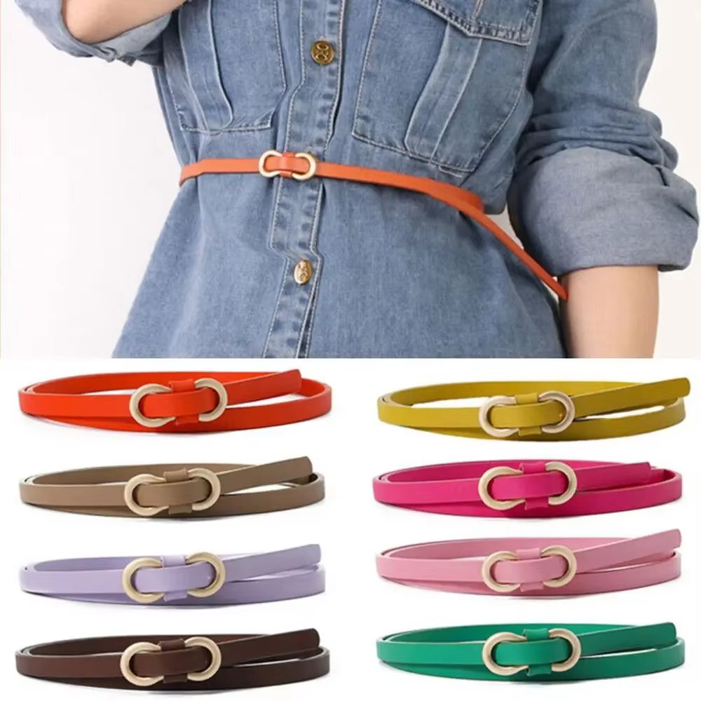 Ceinture en cuir vintage pour robe chemise