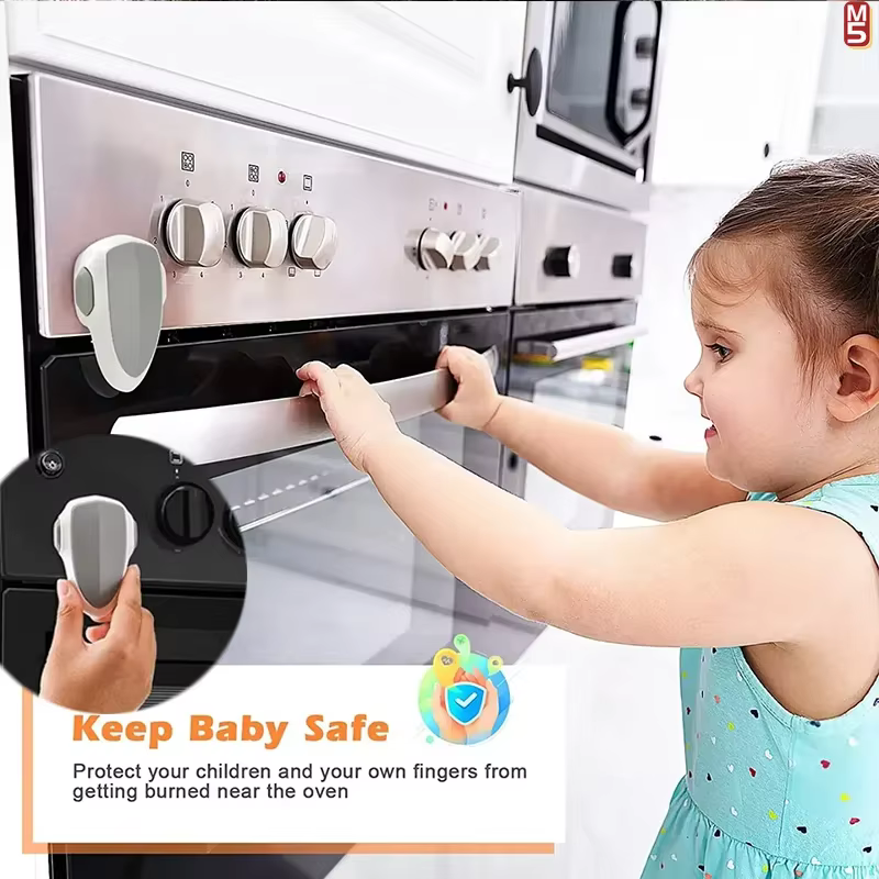 Serrure de porte de four pour bébé, matériau ABS, haute température, mELLock, facile à installer, serrures d'armoire de sécurité pour enfants