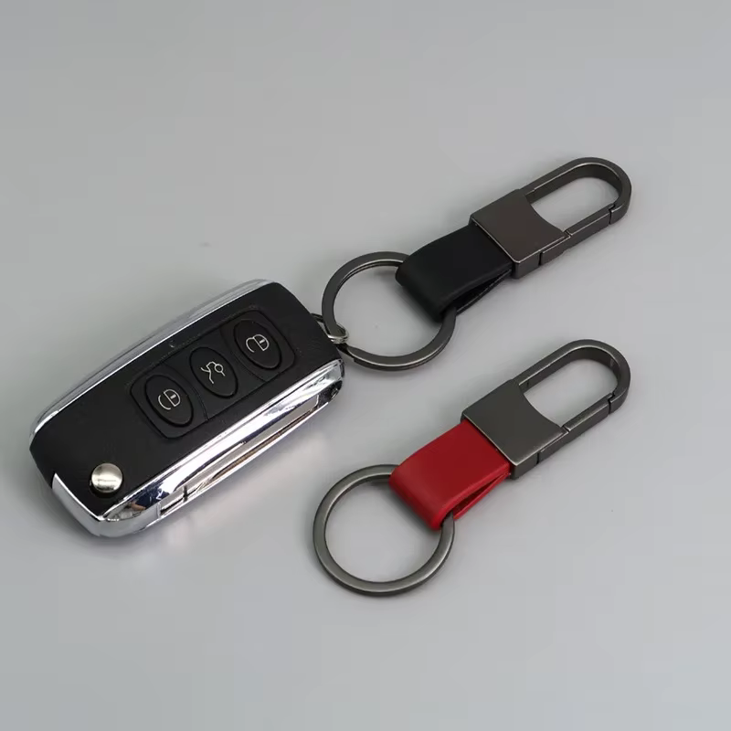 Porte-clés de voiture de luxe en cuir véritable