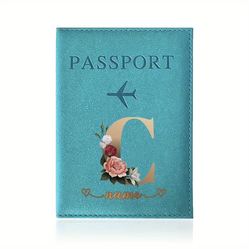 Porte-passeport personnalisé avec nom personnalisable - capable d'imprimer des noms jusqu'à 26 lettres.