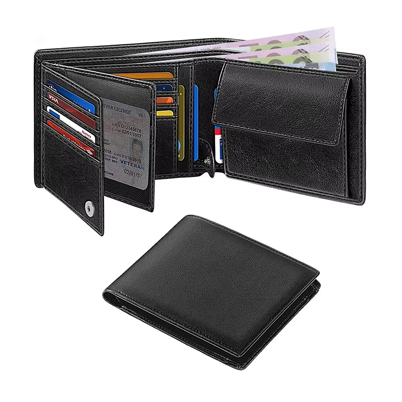 Portefeuilles pour hommes portefeuille mince multifonctionnel avec blocage RFID avec 15 porte-cartes de crédit