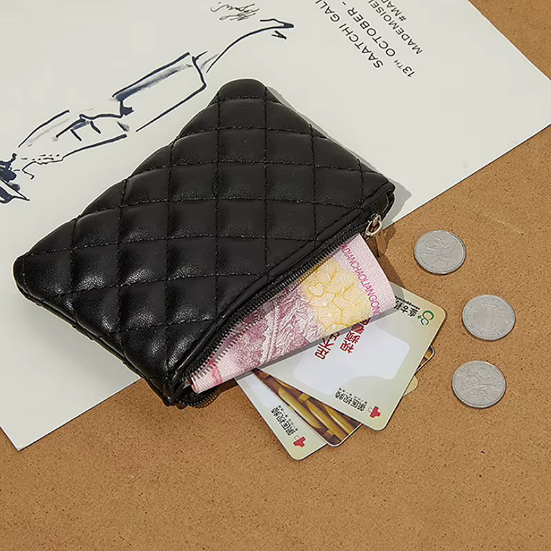 Petit porte-monnaie en cuir PU pour femme