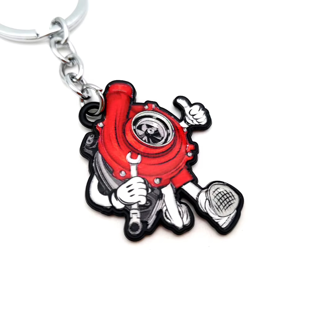 Porte-clés 3D en métal pour modification de voiture, pendentif JDM, pièces automobiles, porte-clés créatif en forme de roue, accessoires de voiture tendance, cadeaux pour mari