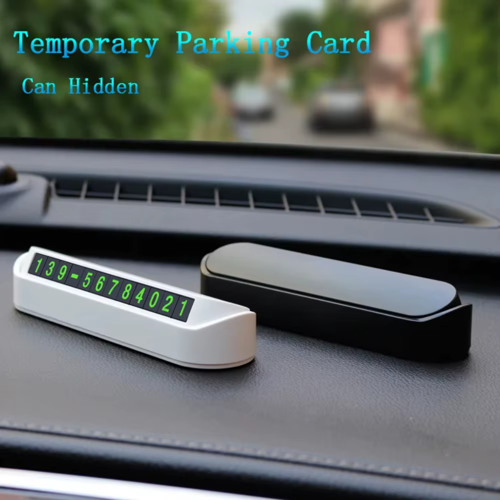 Carte de stationnement temporaire pour voiture avec numéro de téléphone