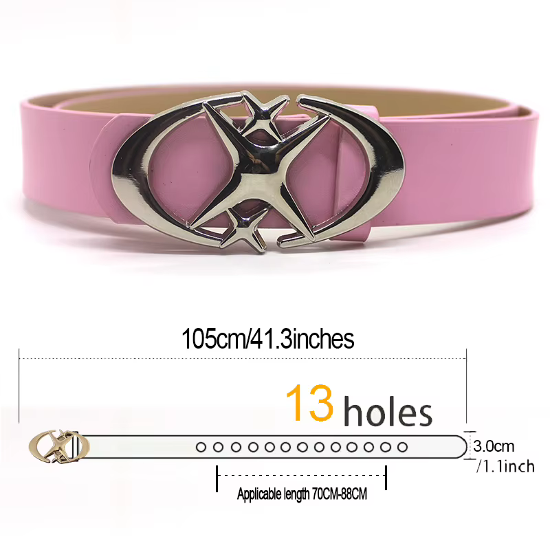 Y2K Punk gothique ceinture femmes ceinture pour jean ceintures pour femmes rose blanc noir ceinture mode Vintage ceintures Pu cuir ceinture BF019
