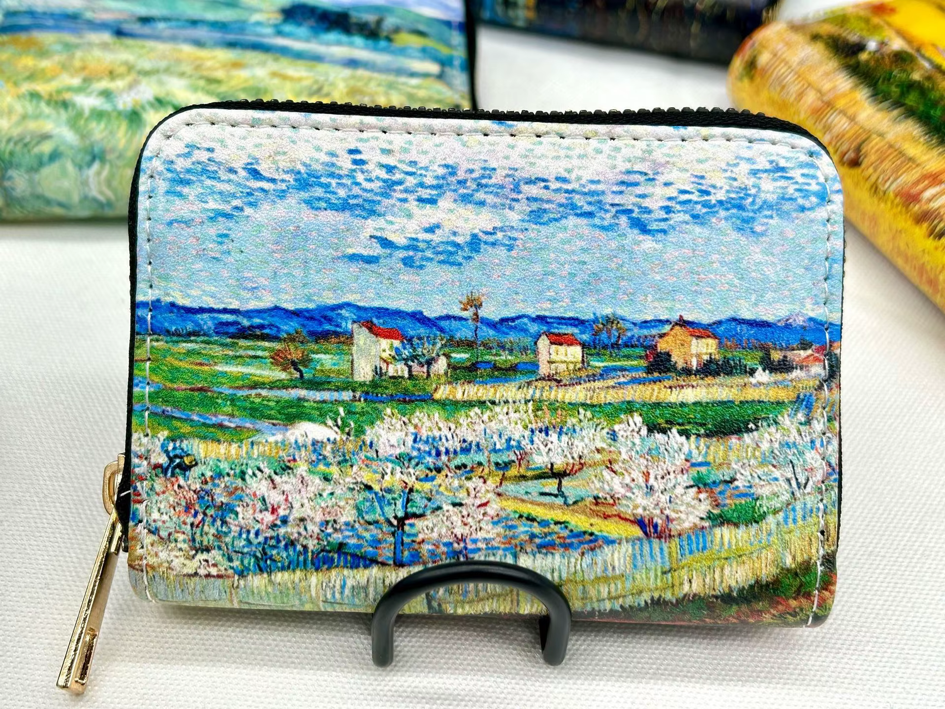 Vente chaude! Portefeuille porte-cartes Van Gogh Art – Cuir végétalien de qualité supérieure