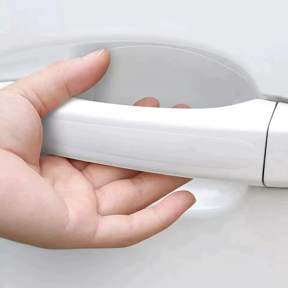 Film de protection pour poignée de porte de voiture, résistant aux rayures et Anti-Collision, protection universelle transparente pour poignée de porte