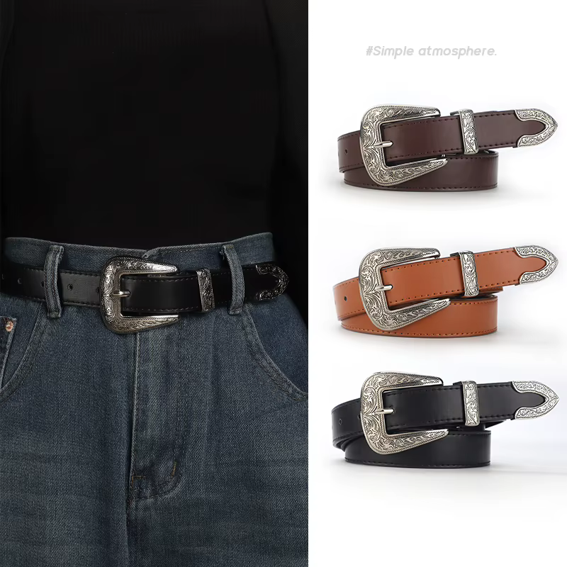 Une ceinture rétro polyvalente de style européen pour hommes et femmes