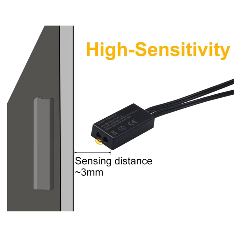 Capteur de porte interrupteur de lumière DC 12V 24V 6A, marche/arrêt automatique, haute sensibilité, Induction infrarouge sans fil pour armoire à bande LED, usage domestique