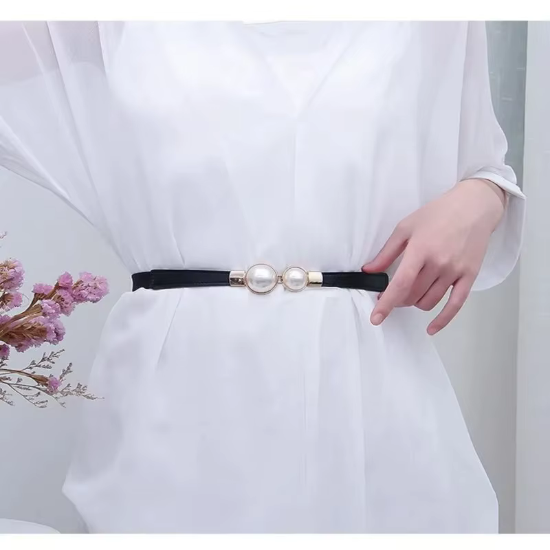 Ceinture de taille fine à breloque rétro élégante pour robe